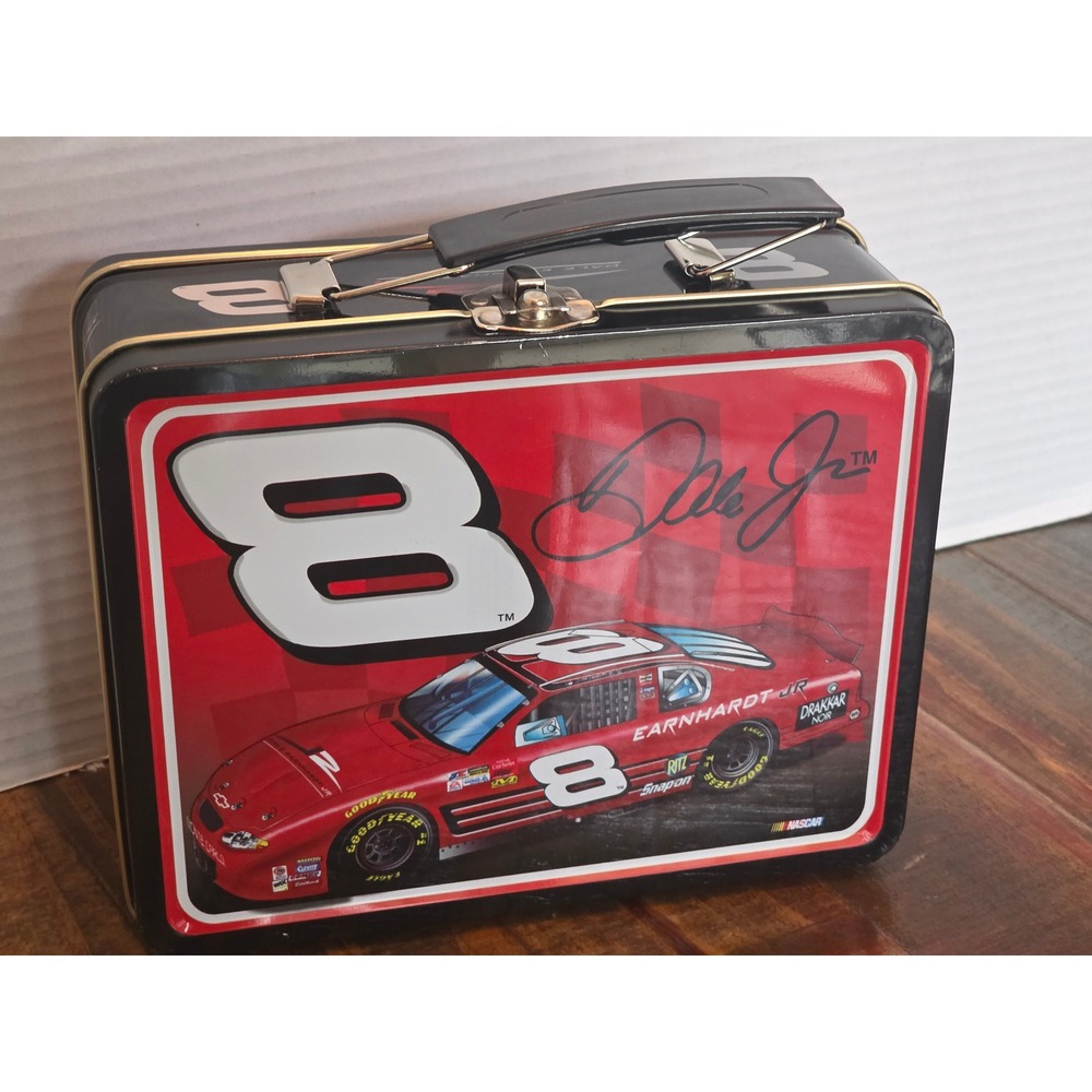 Dale Earnhardt Jr 8 NASCAR Tin Lunch Box 2004 Winners‎ Circle Red Monte Carlo